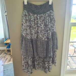 American eagle tiered midi skirt